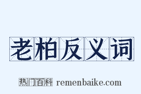 老柏反义词是什么意思的图片